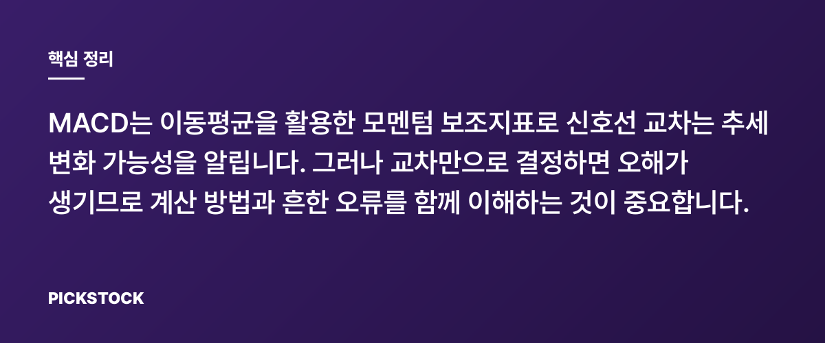 MACD 신호선 교차, 어떻게 해석하나 핵심 정리