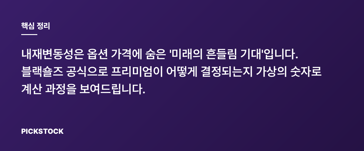 내재변동성(IV)과 옵션프리미엄, 계산 원리 단번에 정리 핵심 정리