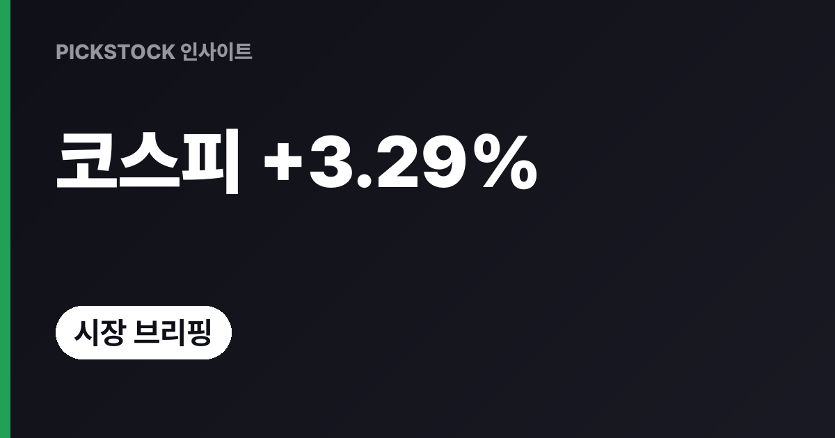 10월 21일 코스피 +3.29% 마감, 美 IT·반도체 -0.28% 오늘 시선은?